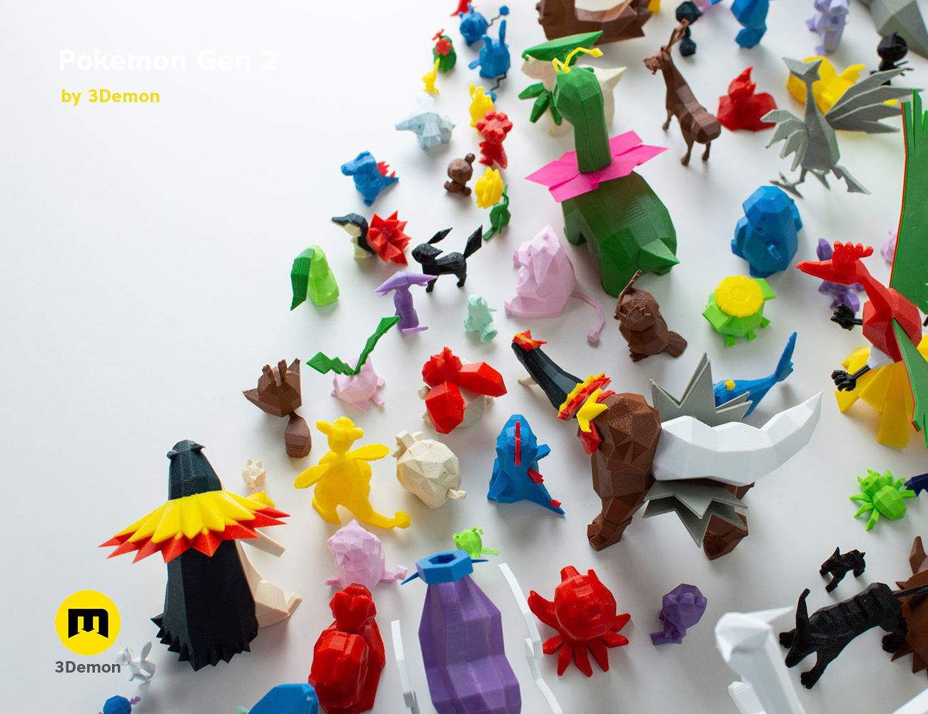 Pokemon Second Generation Low Poly 3D print model_60