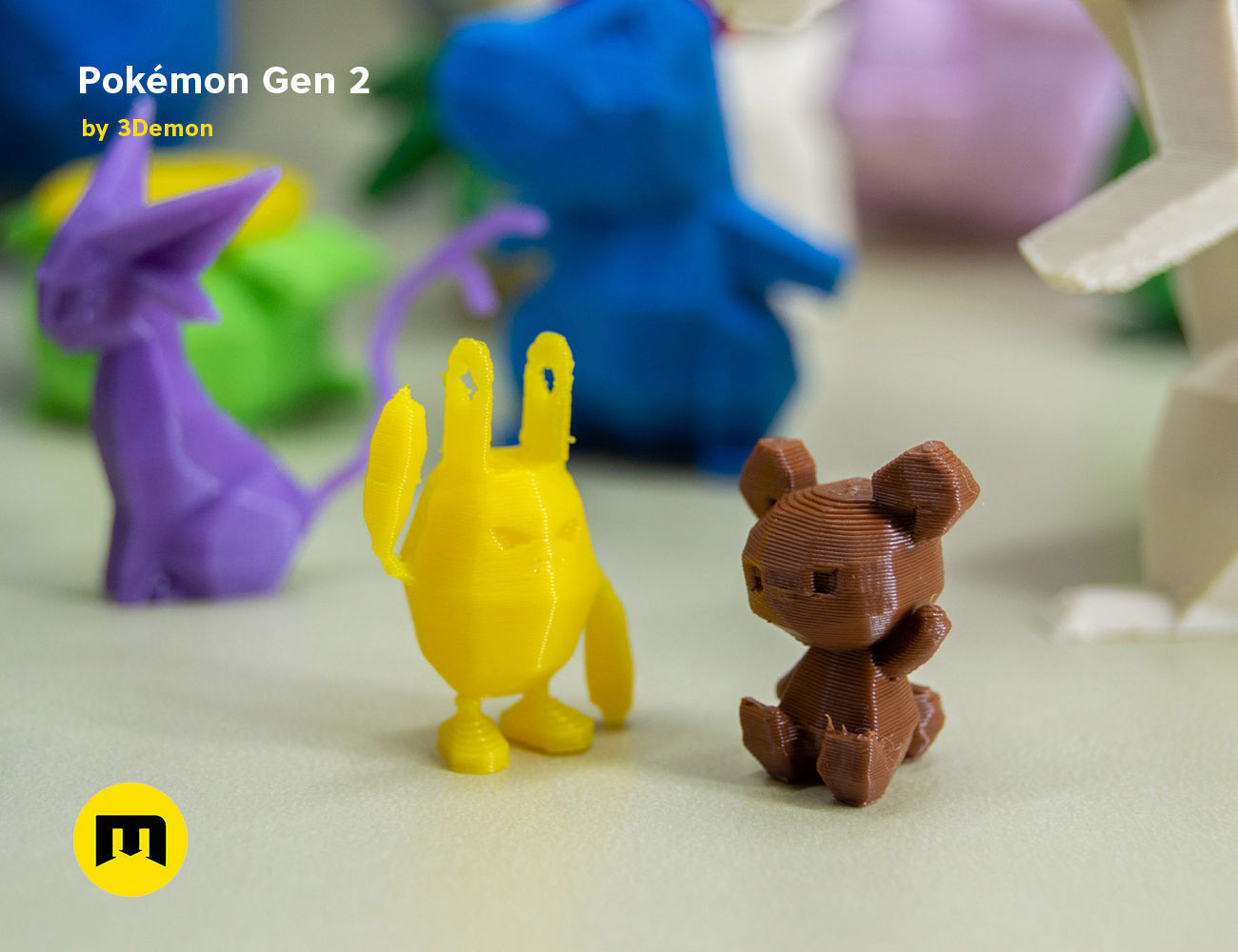 Pokemon Second Generation Low Poly 3D print model_37