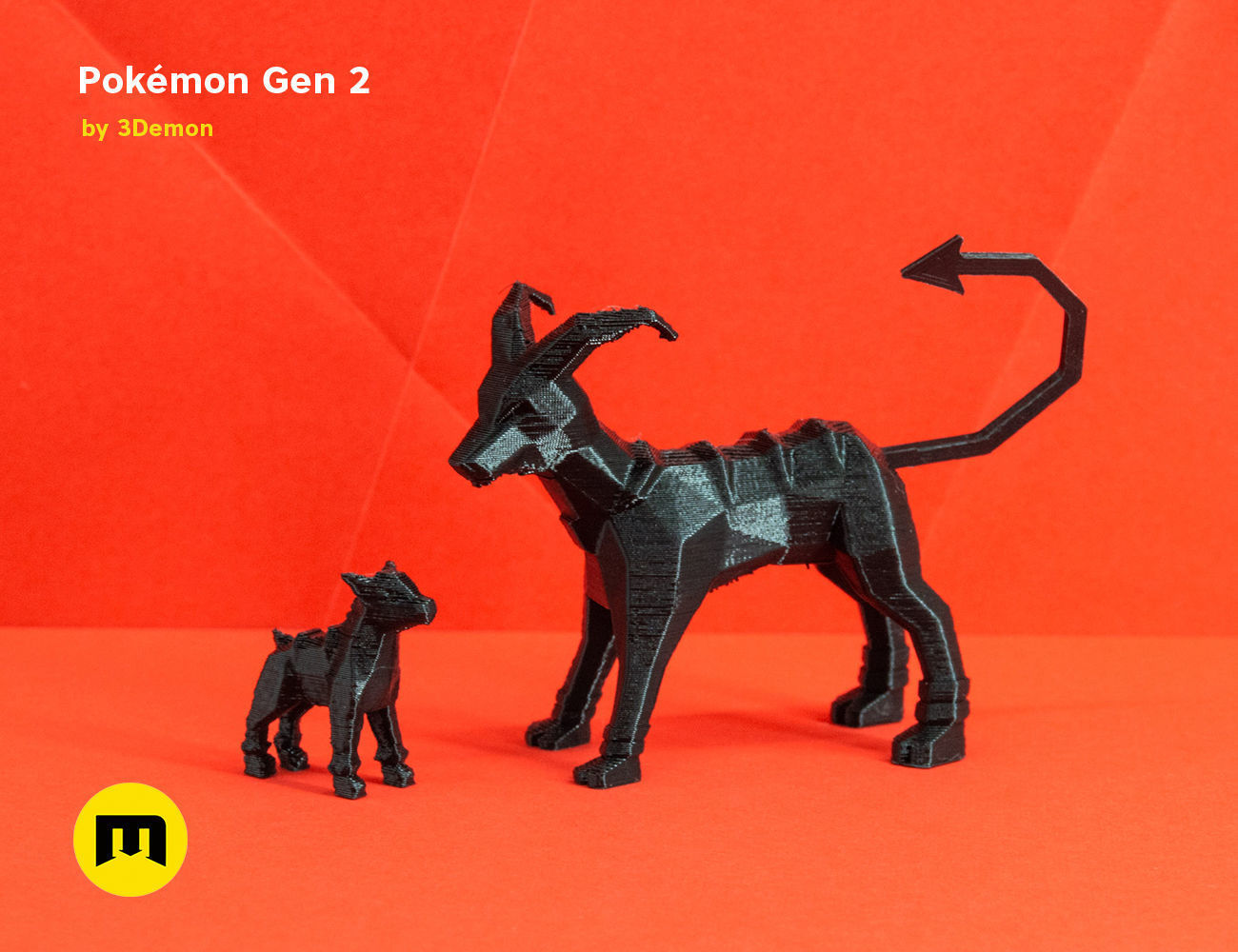 Pokemon Second Generation Low Poly 3D print model_23