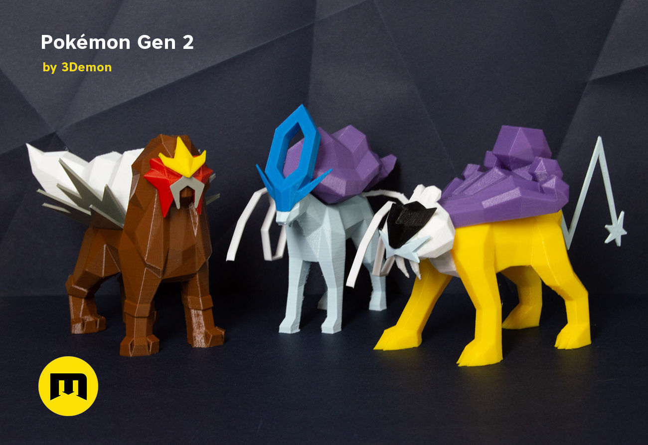 Pokemon Second Generation Low Poly 3D print model_29