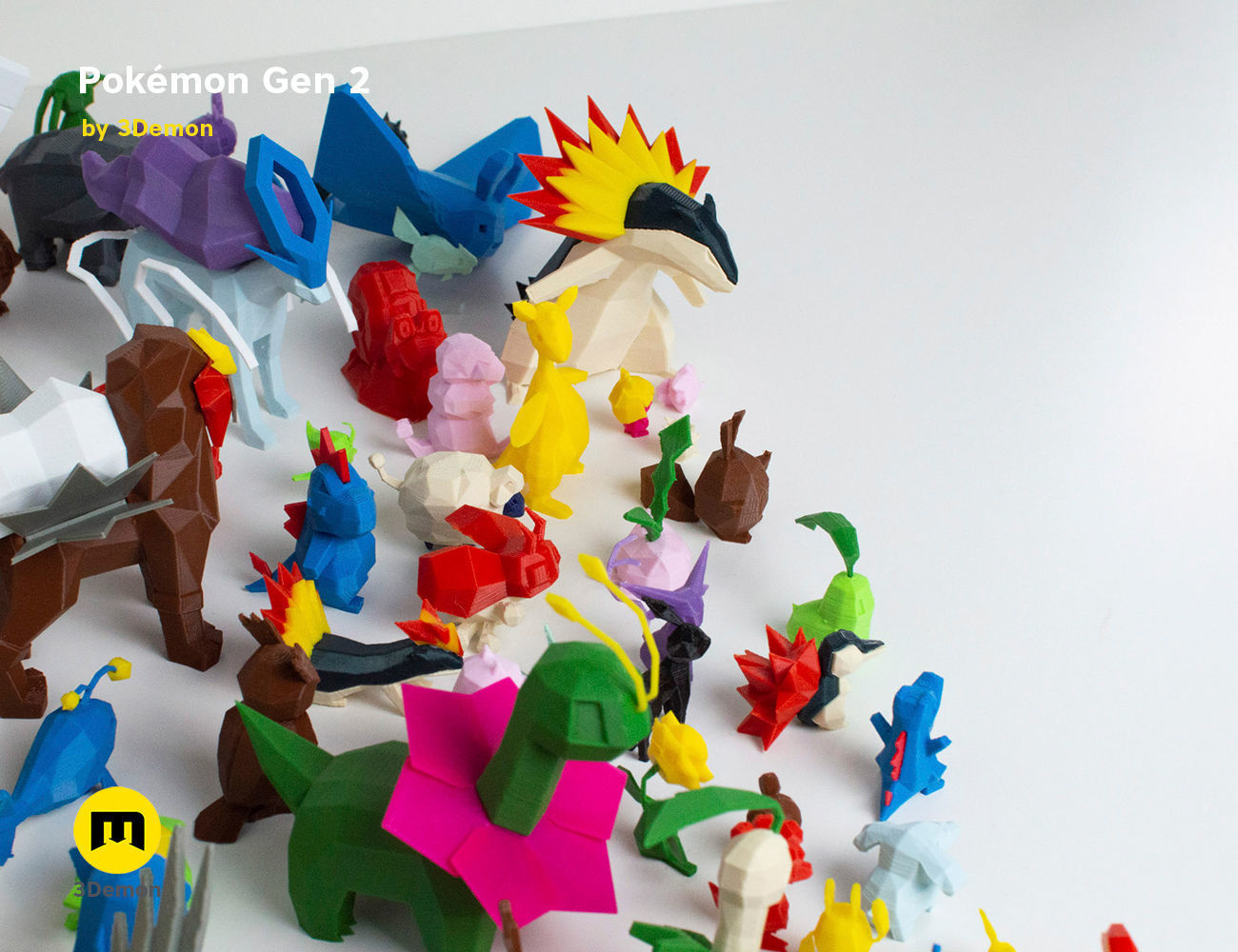 Pokemon Second Generation Low Poly 3D print model_66