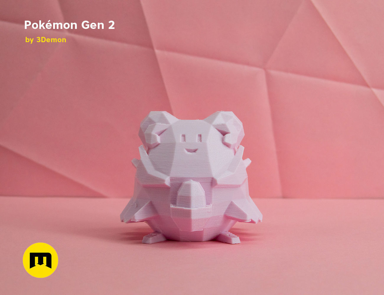 Pokemon Second Generation Low Poly 3D print model_30