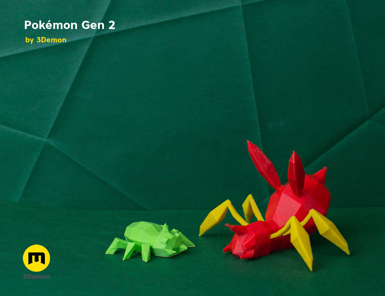 Pokemon Second Generation Low Poly 3D print model_83