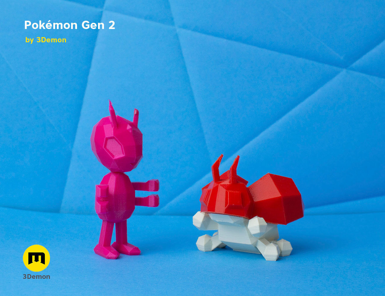 Pokemon Second Generation Low Poly 3D print model_93