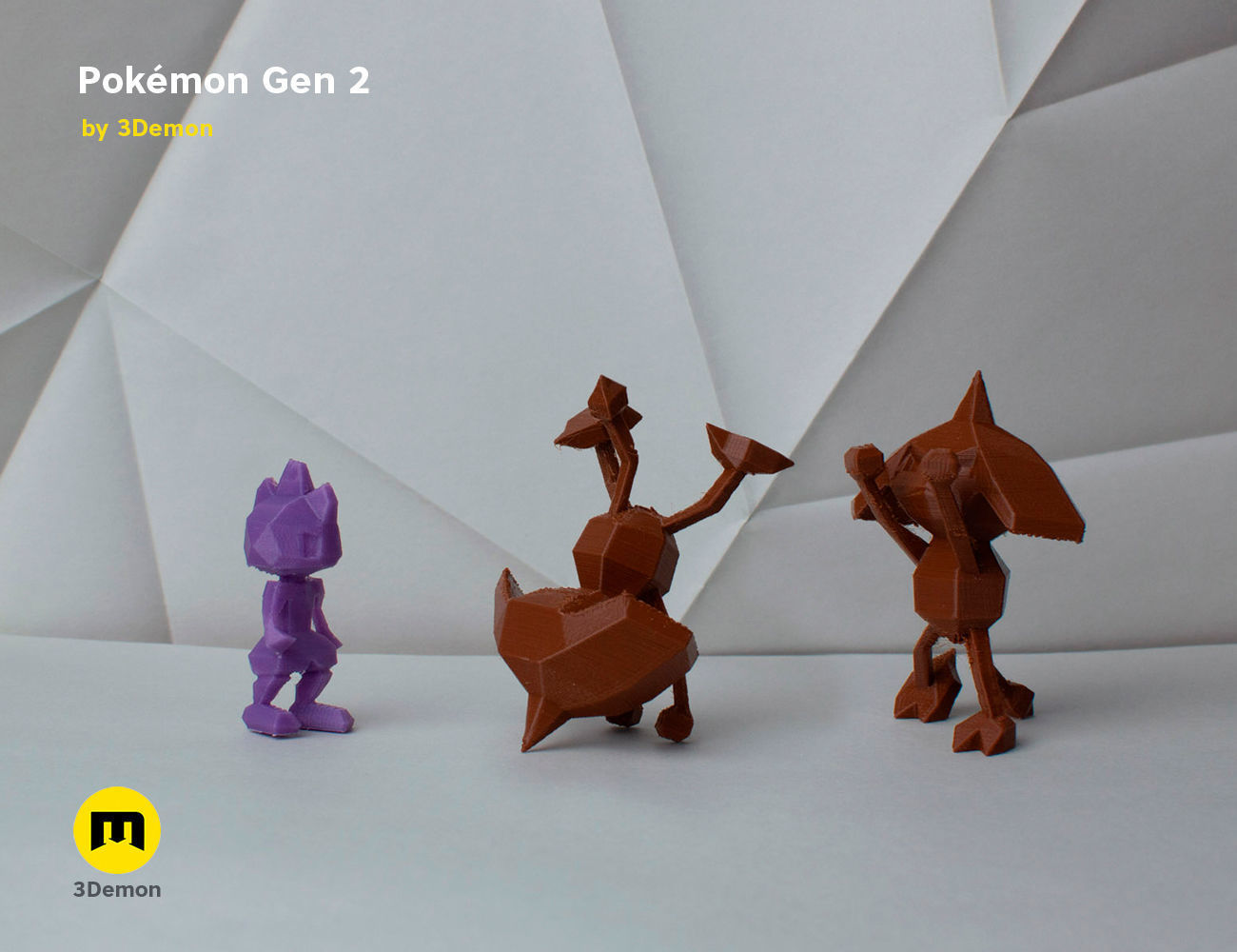 Pokemon Second Generation Low Poly 3D print model_80