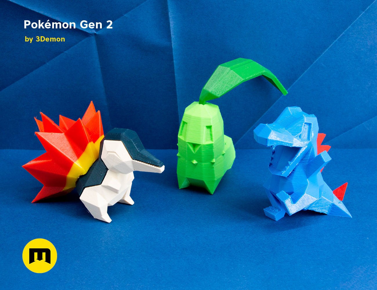 Pokemon Second Generation Low Poly 3D print model_11