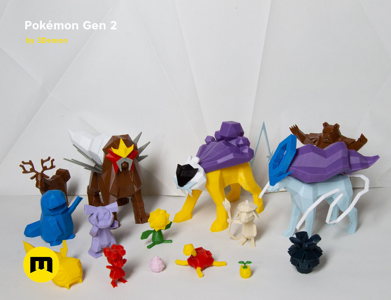 Pokemon Second Generation Low Poly 3D print model_46