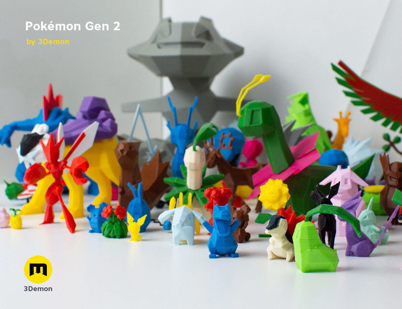 Pokemon Second Generation Low Poly 3D print model_71
