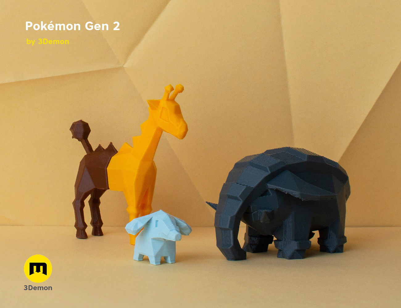 Pokemon Second Generation Low Poly 3D print model_18