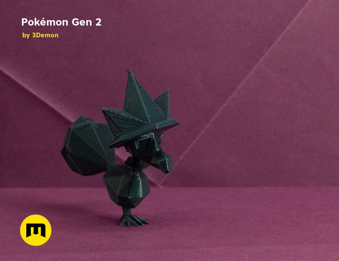 Pokemon Second Generation Low Poly 3D print model_33