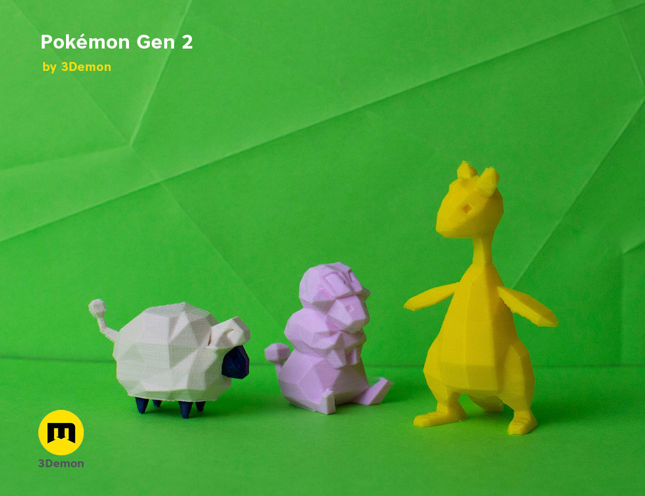 Pokemon Second Generation Low Poly 3D print model_21