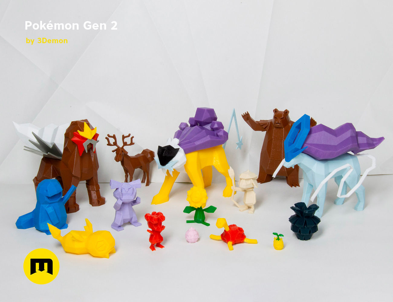 Pokemon Second Generation Low Poly 3D print model_41