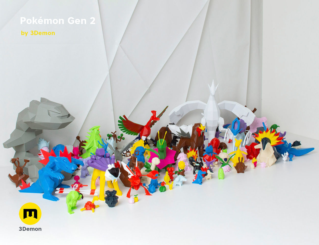 Pokemon Second Generation Low Poly 3D print model_94