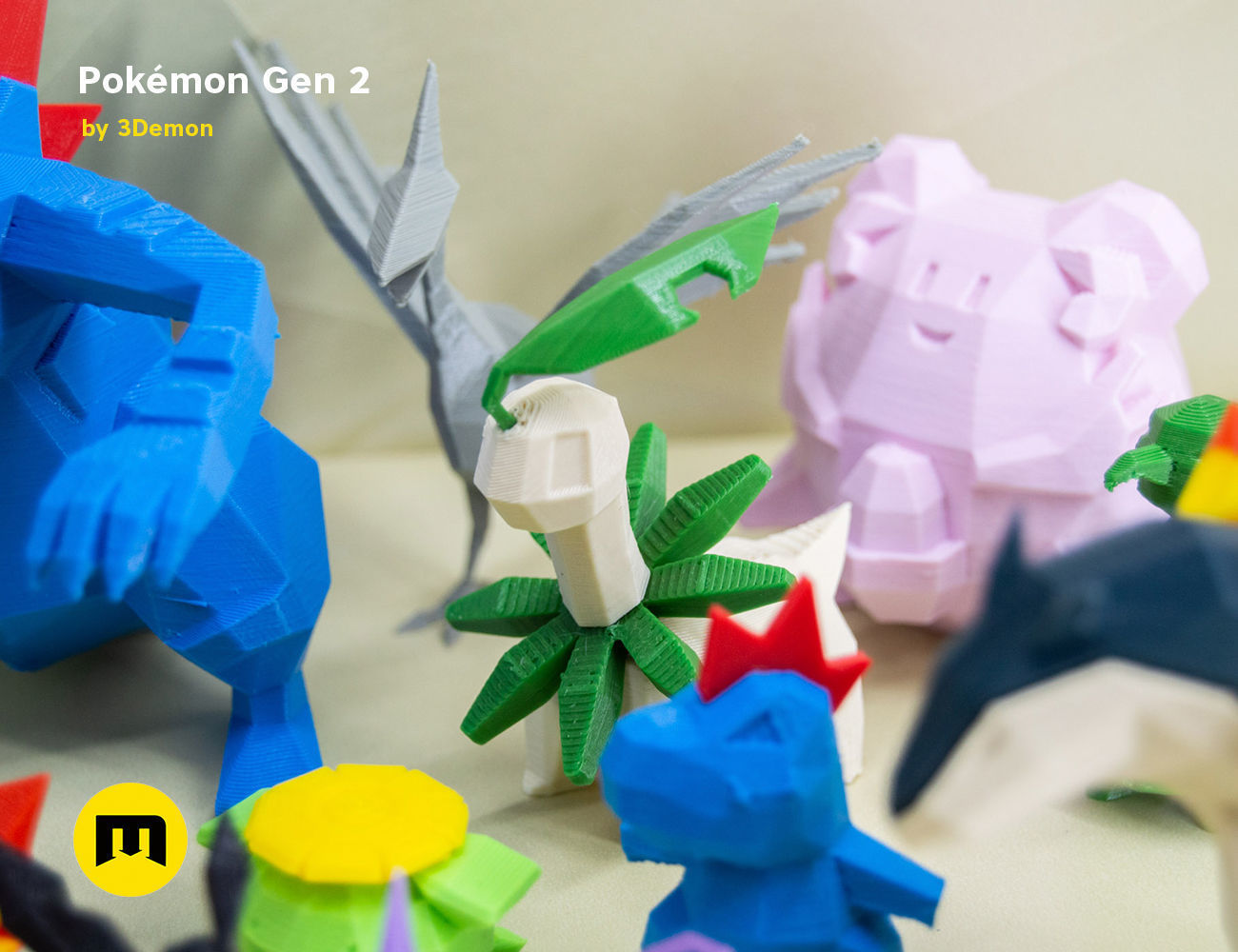 Pokemon Second Generation Low Poly 3D print model_35