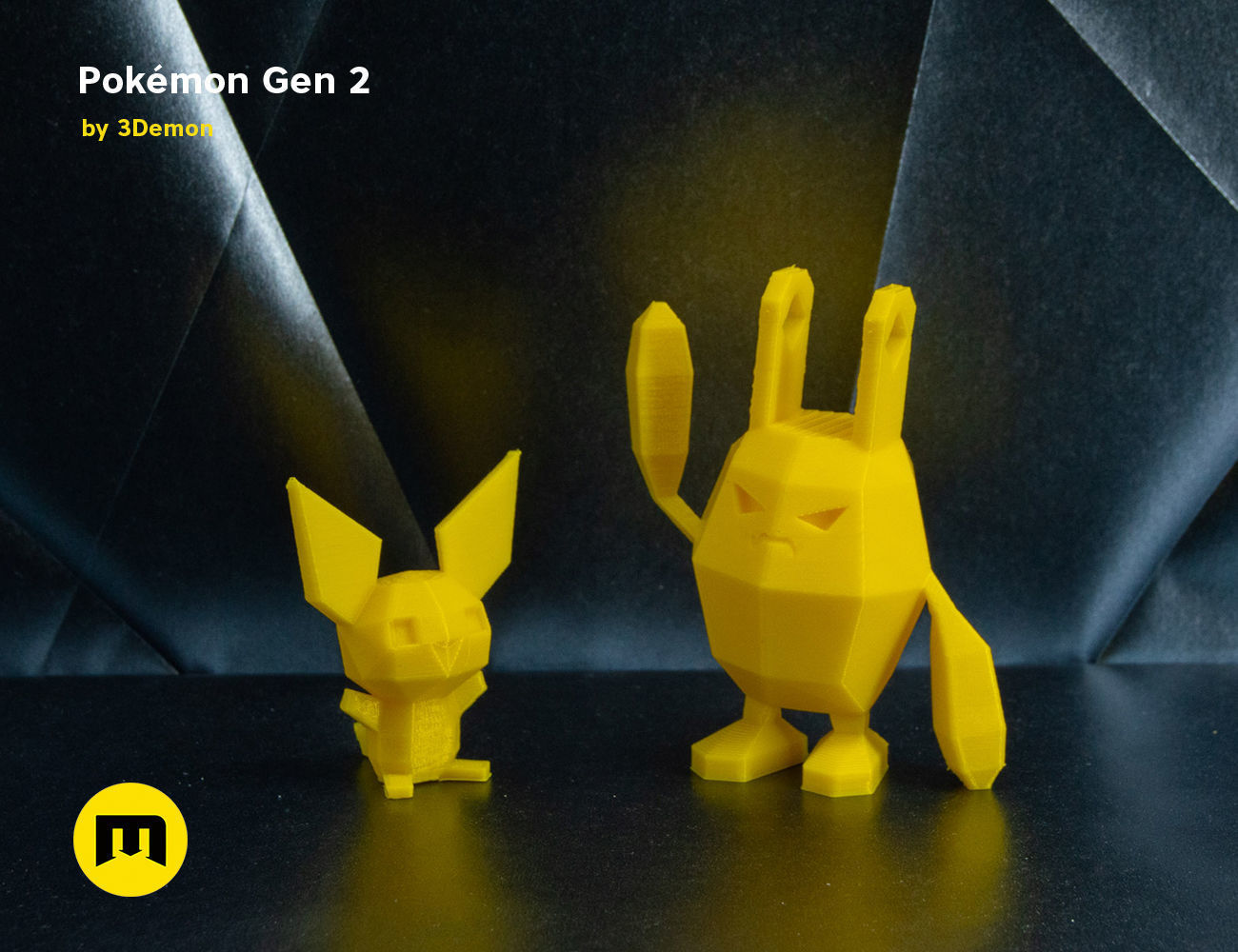 Pokemon Second Generation Low Poly 3D print model_32