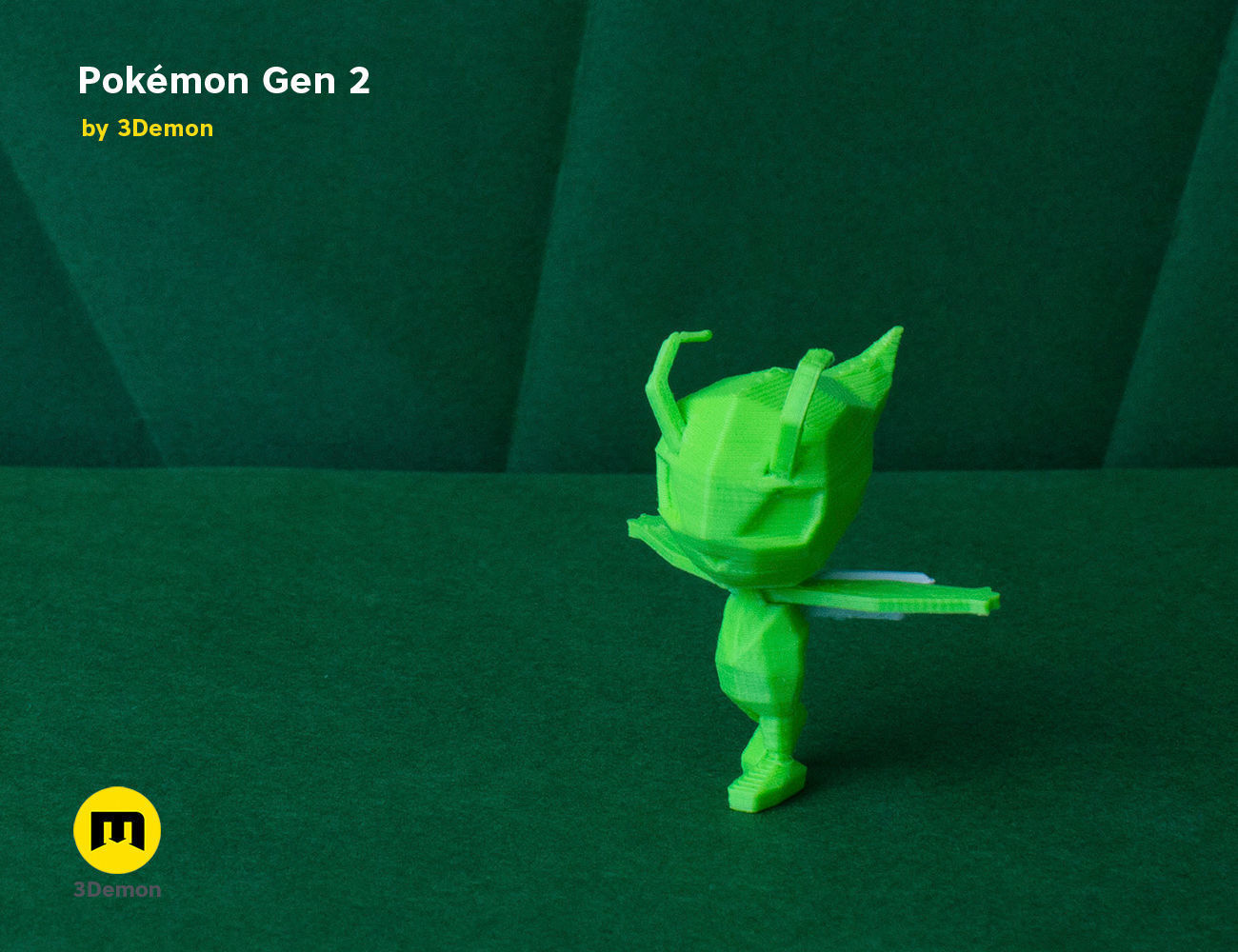 Pokemon Second Generation Low Poly 3D print model_16