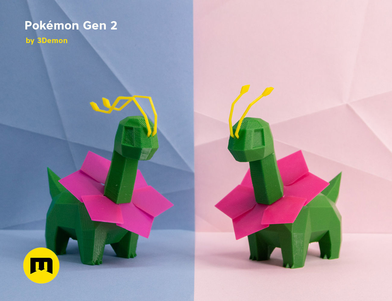 Pokemon Second Generation Low Poly 3D print model_31
