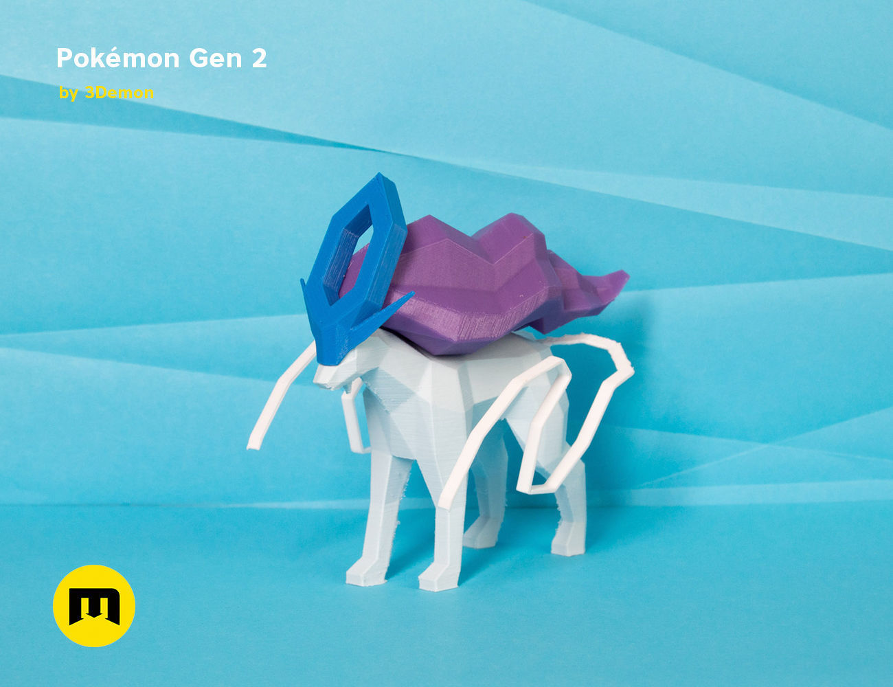 Pokemon Second Generation Low Poly 3D print model_14