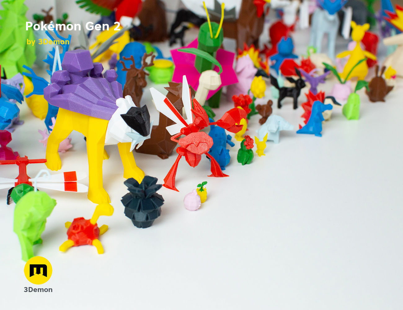 Pokemon Second Generation Low Poly 3D print model_61