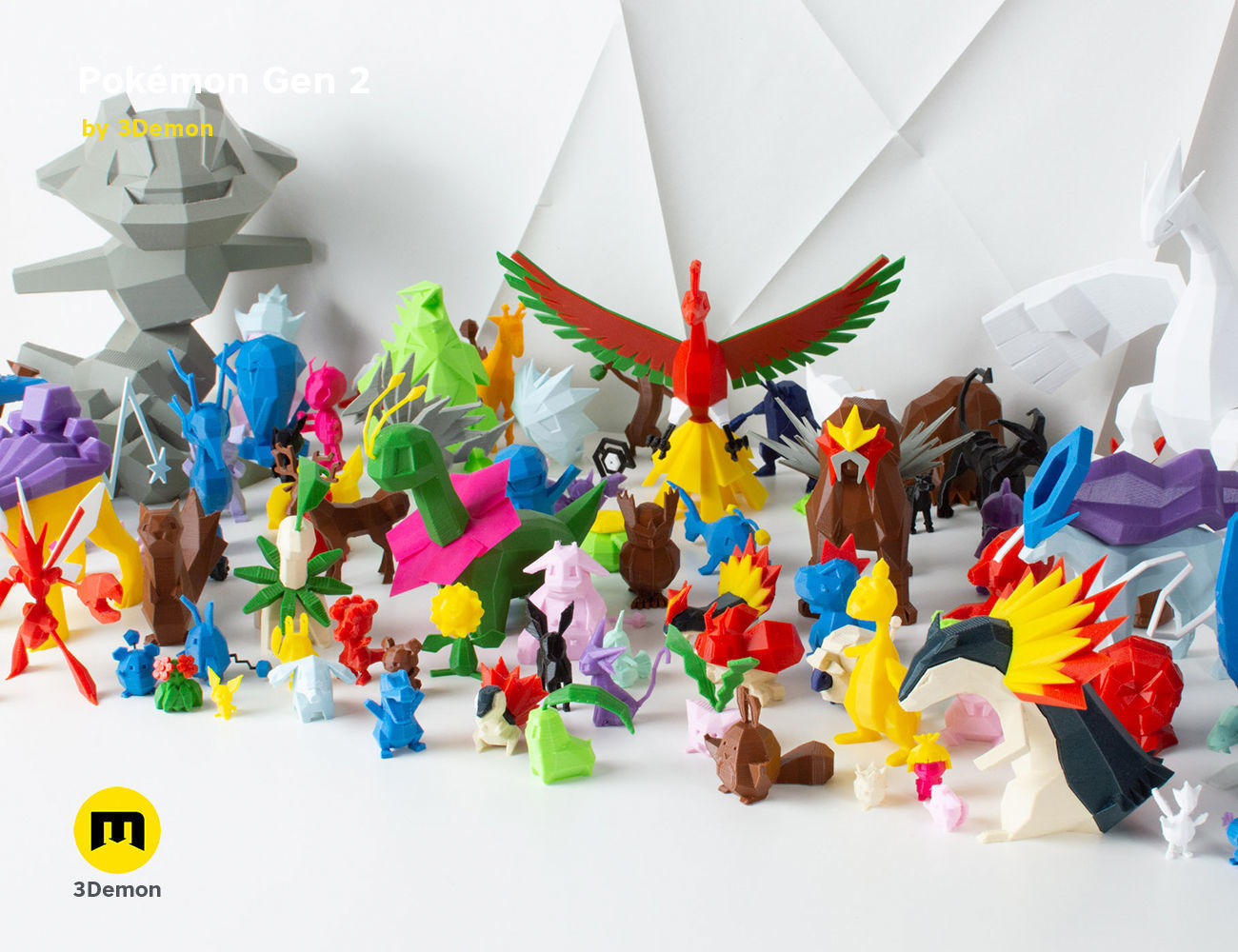 Pokemon Second Generation Low Poly 3D print model_65