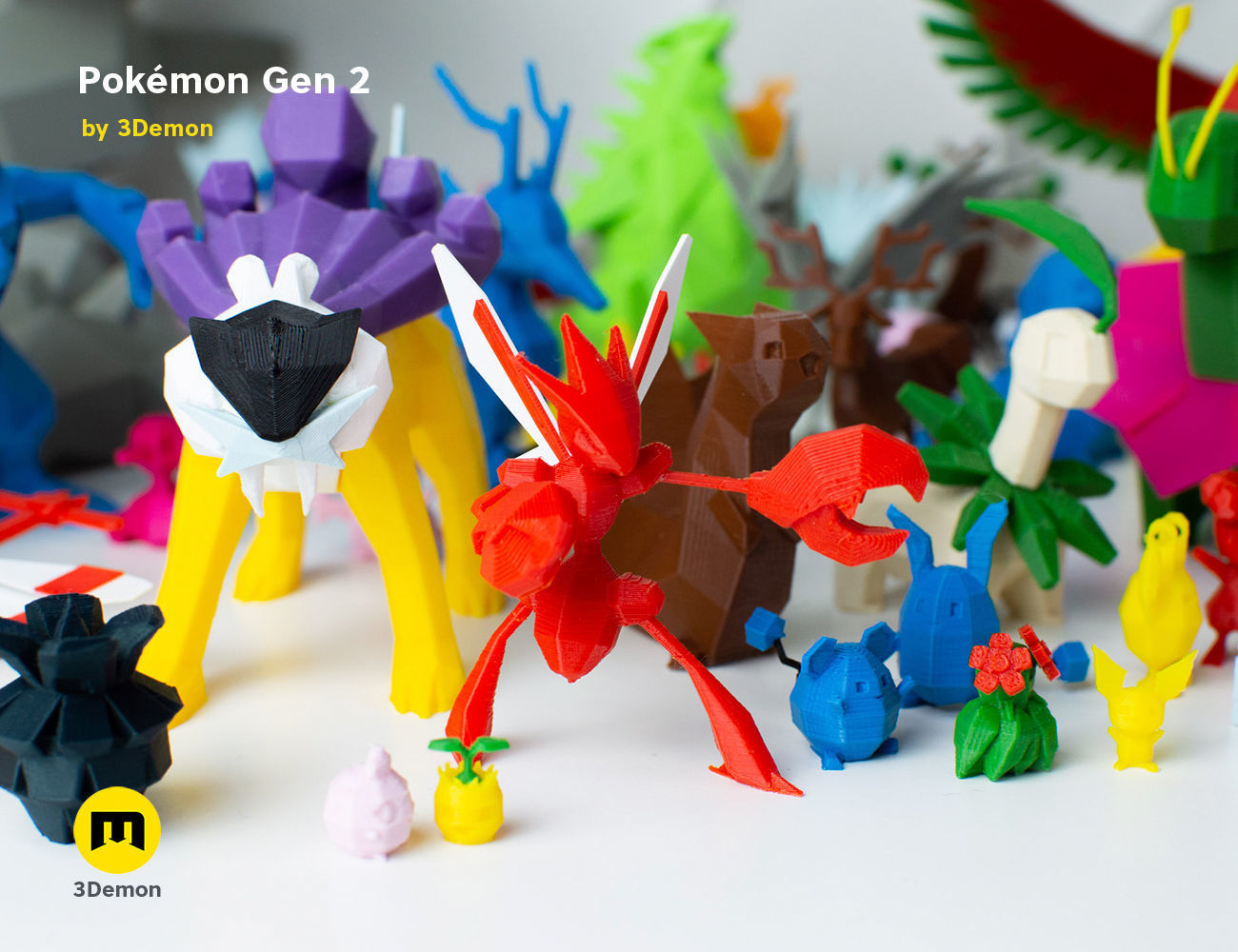 Pokemon Second Generation Low Poly 3D print model_67