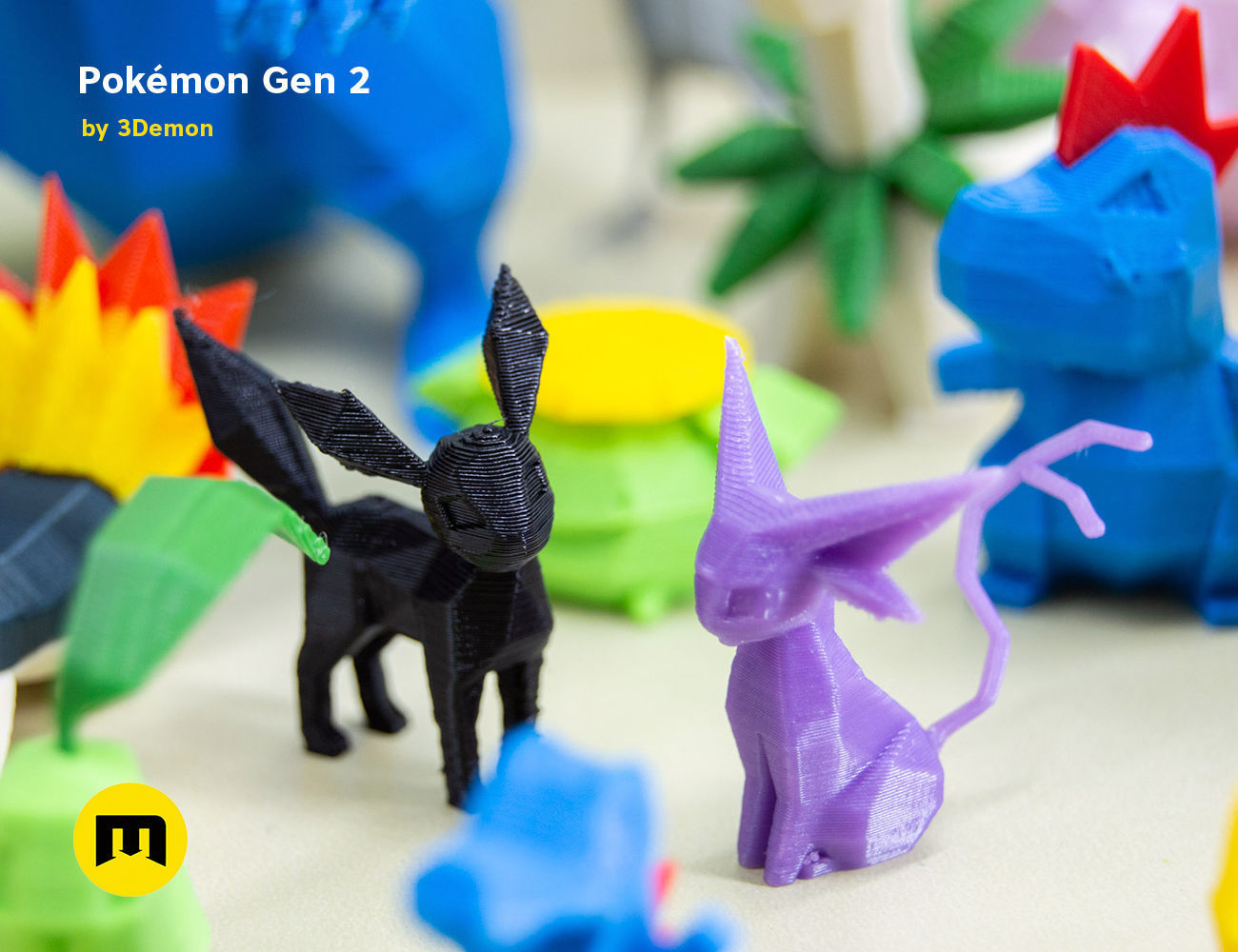Pokemon Second Generation Low Poly 3D print model_38