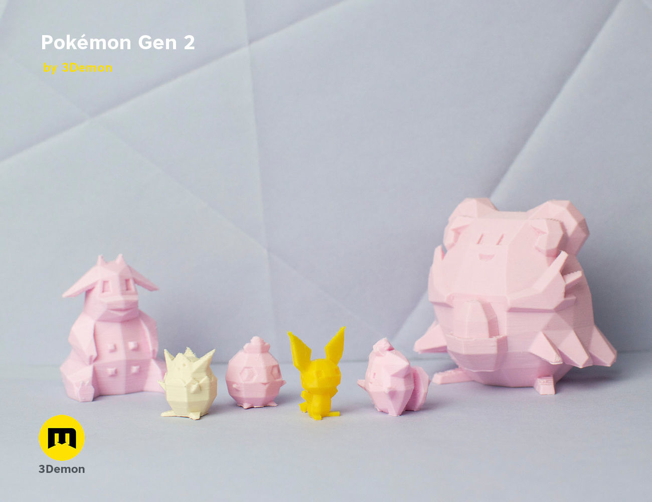 Pokemon Second Generation Low Poly 3D print model_48