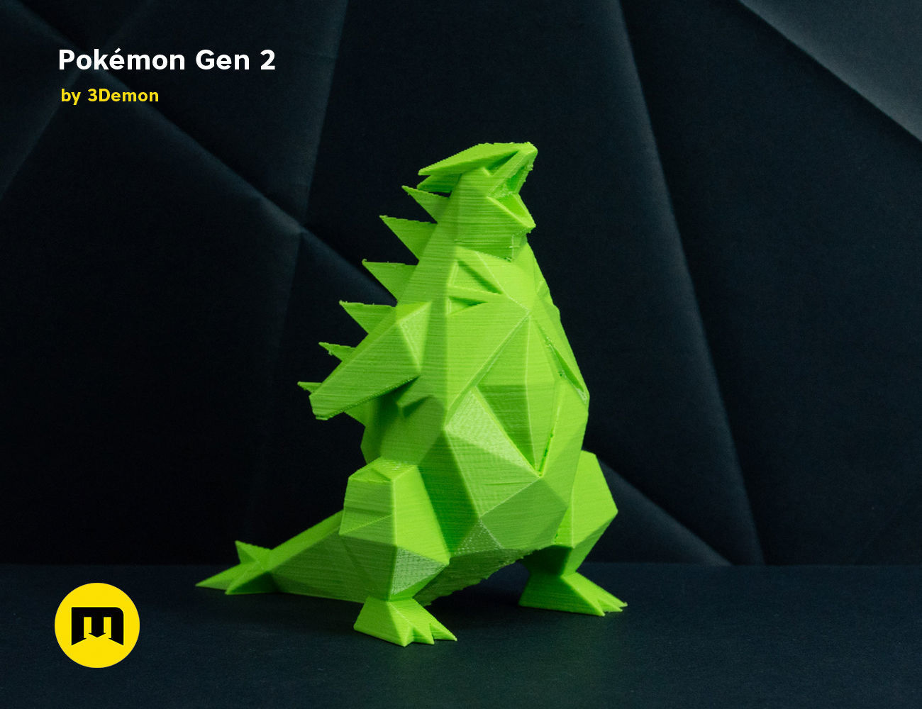 Pokemon Second Generation Low Poly 3D print model_24