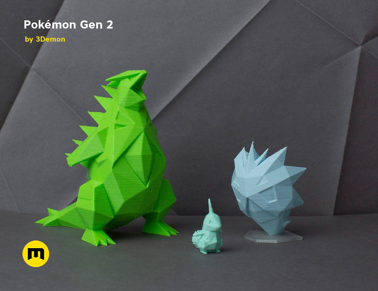 Pokemon Second Generation Low Poly 3D print model_51