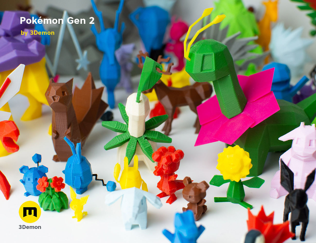 Pokemon Second Generation Low Poly 3D print model_68