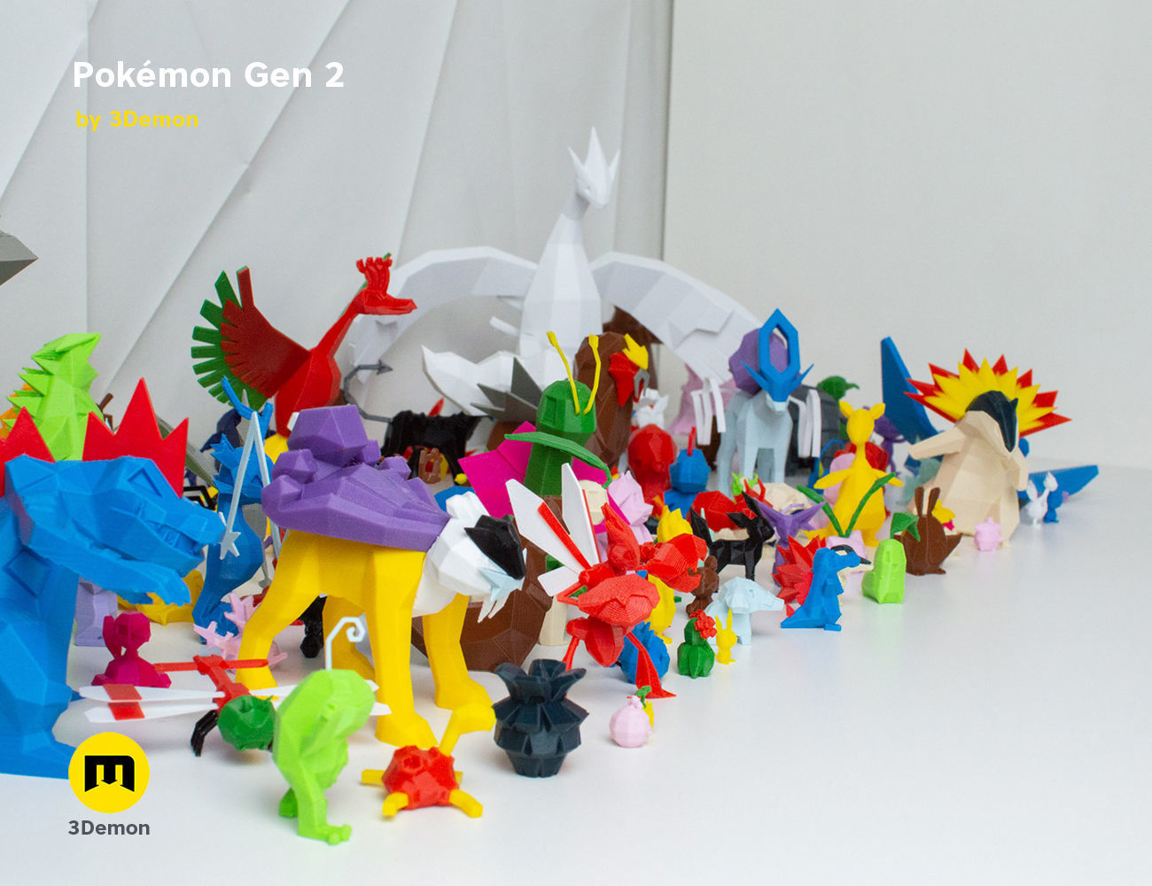 Pokemon Second Generation Low Poly 3D print model_59