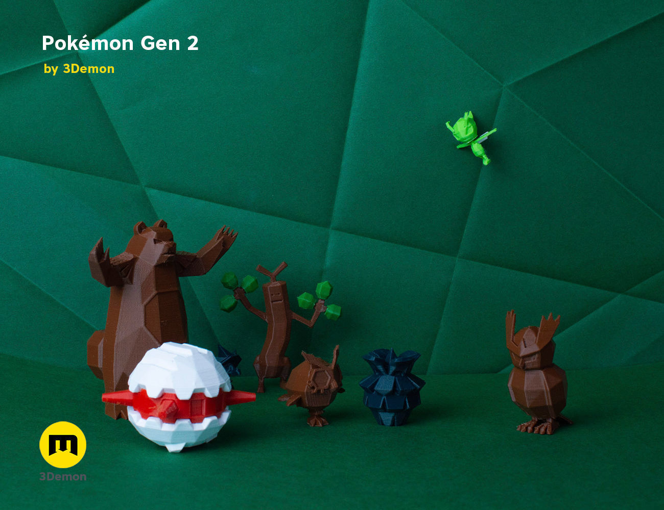 Pokemon Second Generation Low Poly 3D print model_90