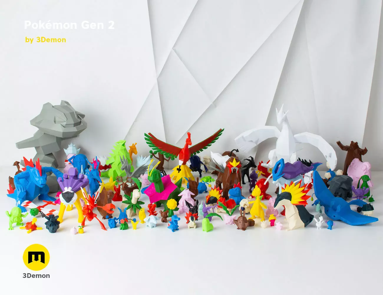 Pokemon Second Generation Low Poly 3D print model_0