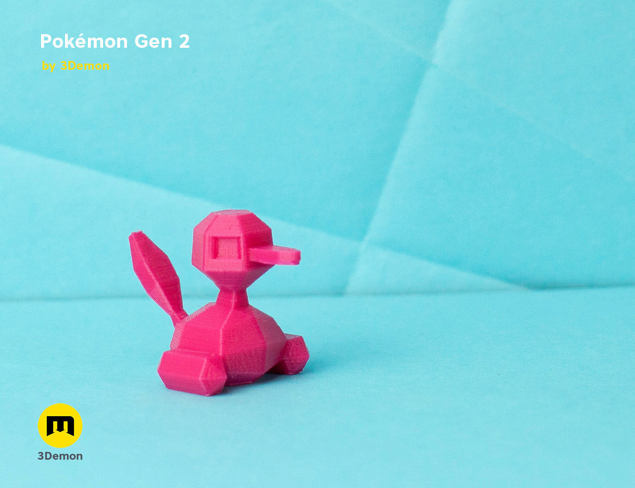 Pokemon Second Generation Low Poly 3D print model_86