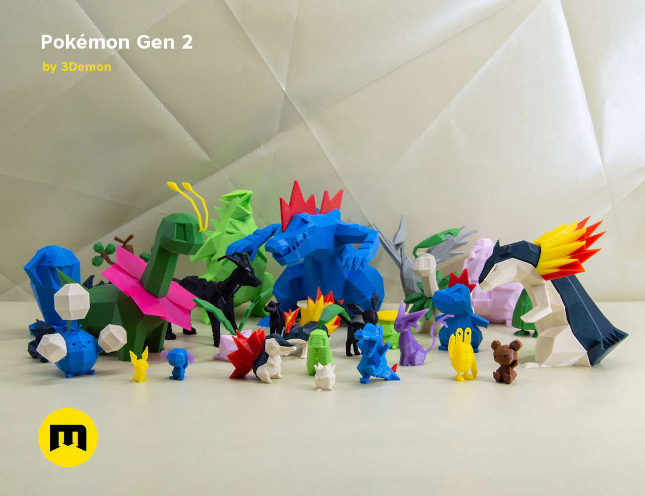 Pokemon Second Generation Low Poly 3D print model_42