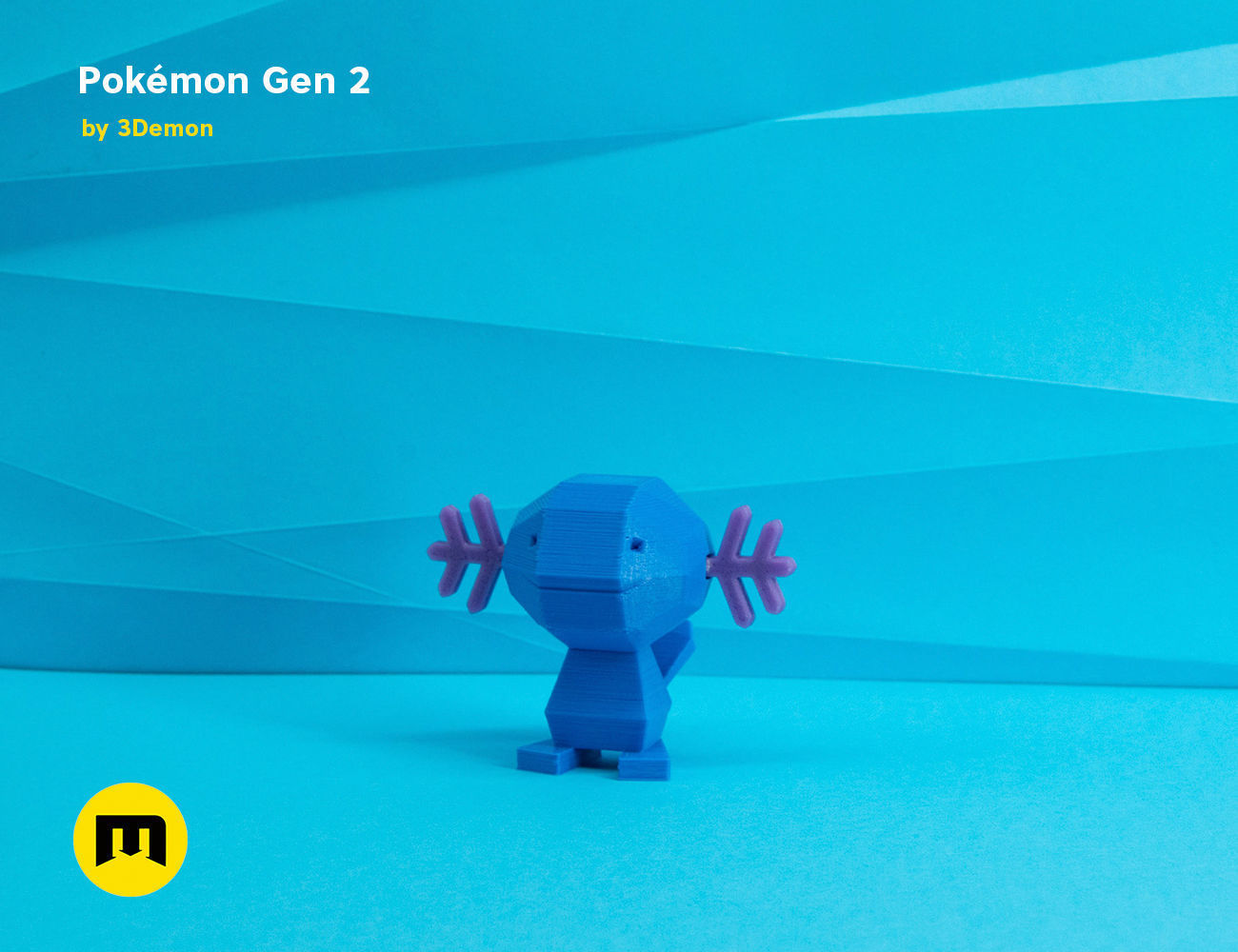 Pokemon Second Generation Low Poly 3D print model_26
