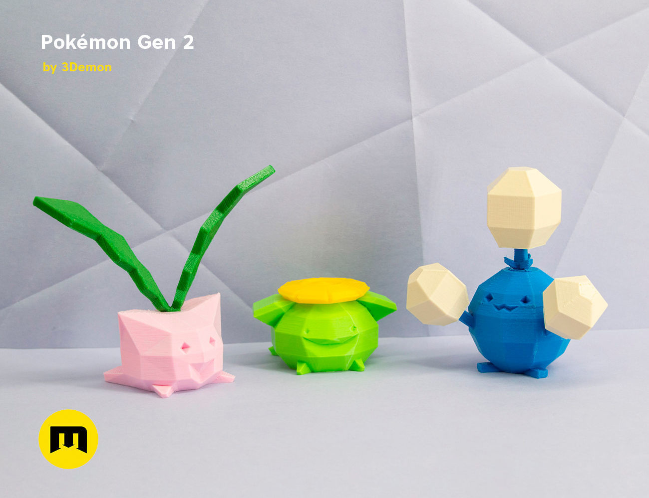 Pokemon Second Generation Low Poly 3D print model_20