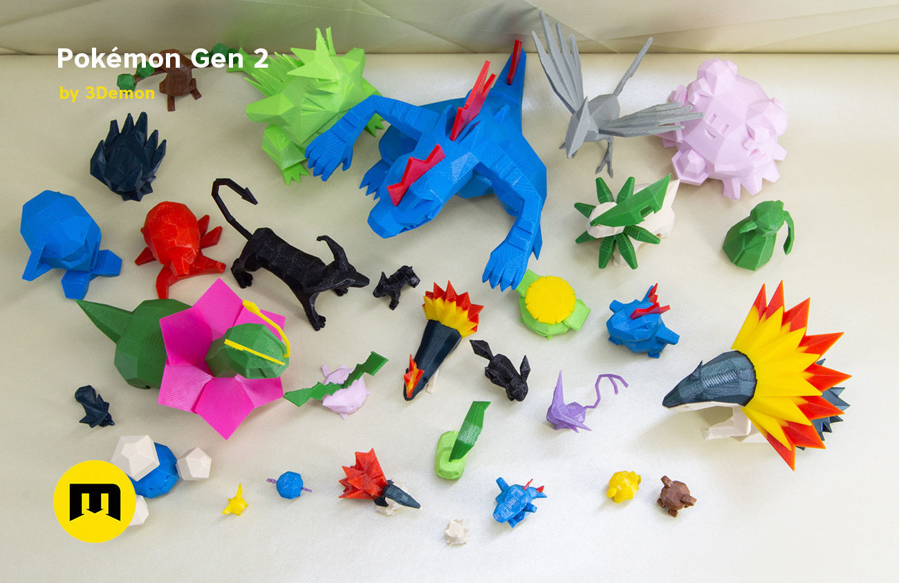 Pokemon Second Generation Low Poly 3D print model_40