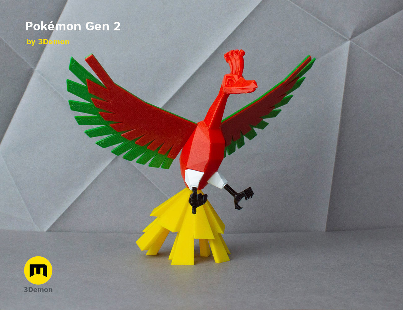 Pokemon Second Generation Low Poly 3D print model_74