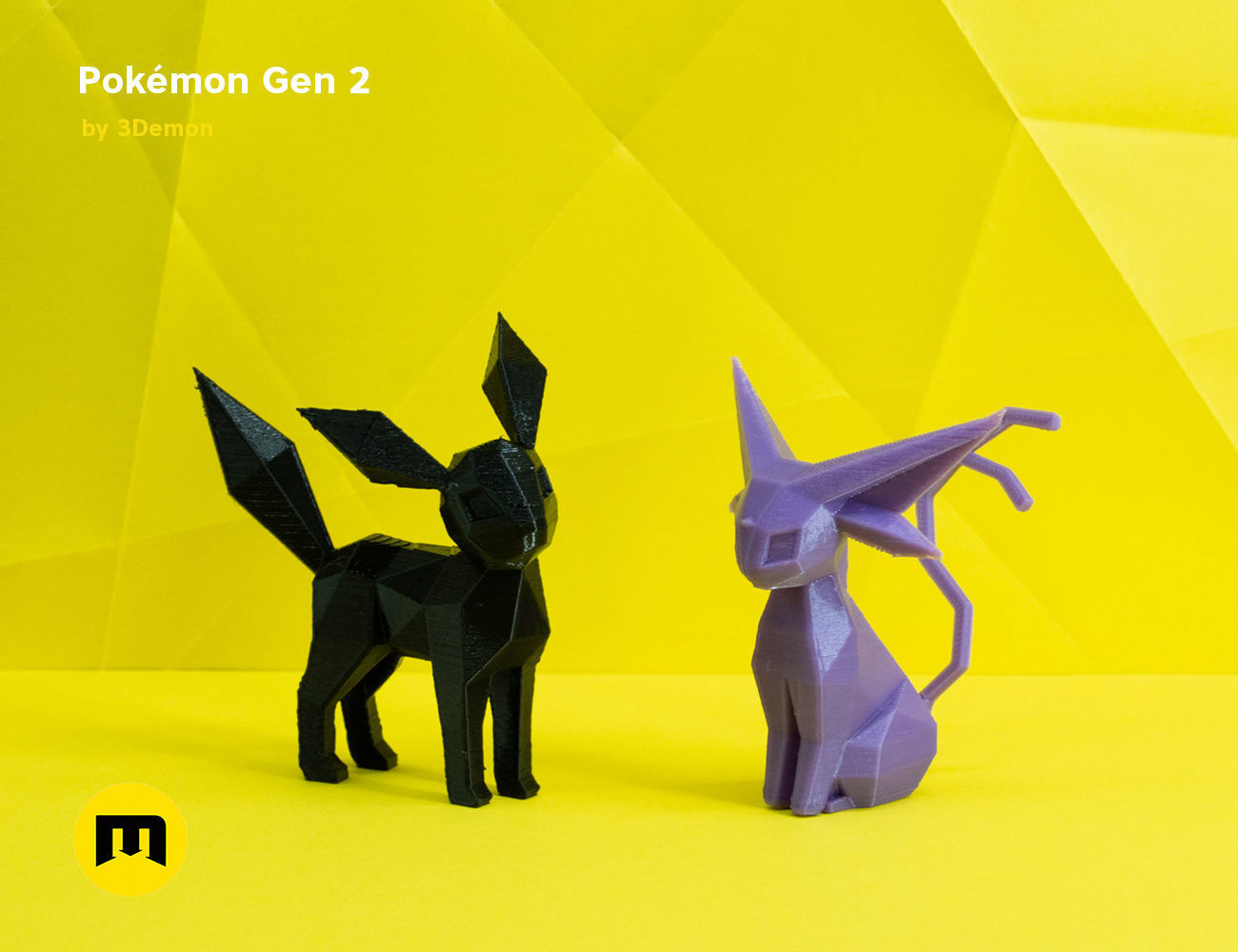 Pokemon Second Generation Low Poly 3D print model_10