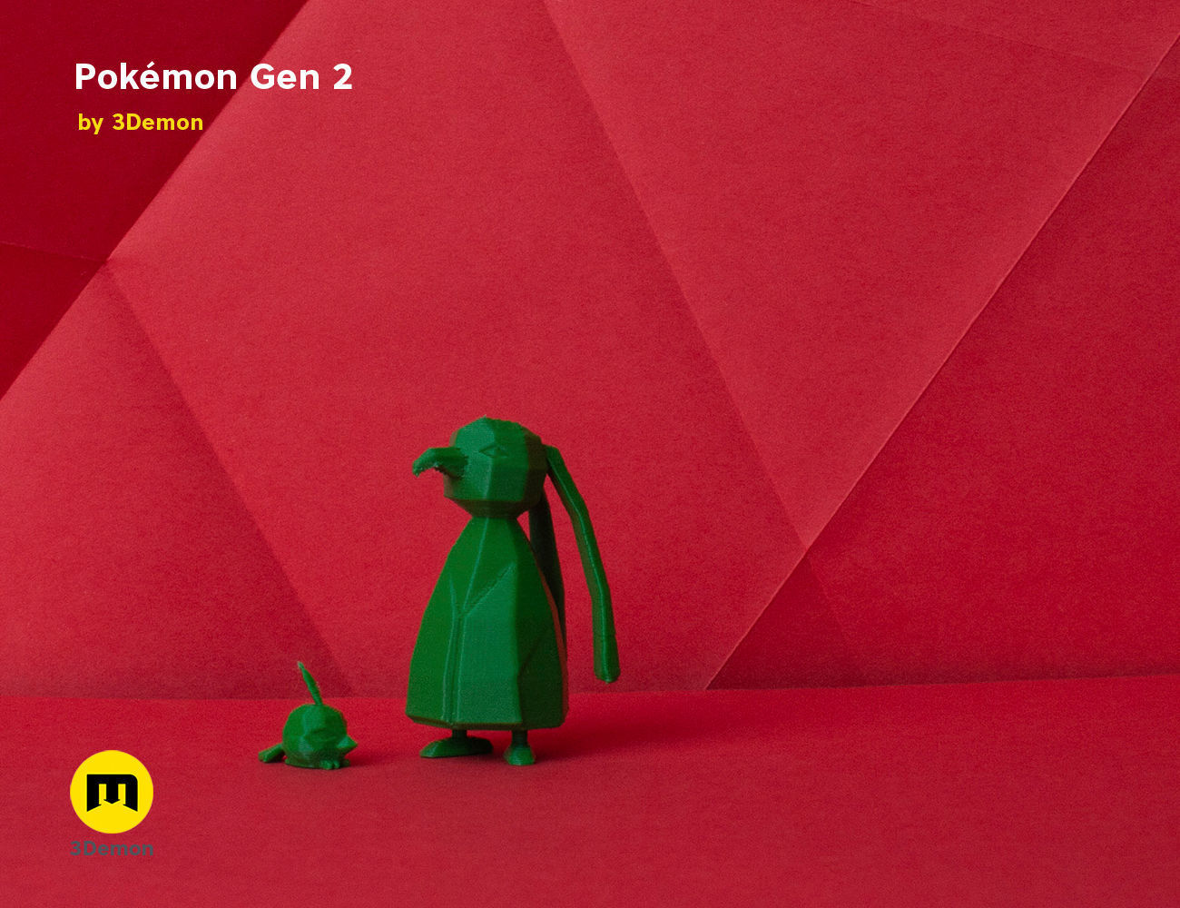 Pokemon Second Generation Low Poly 3D print model_88