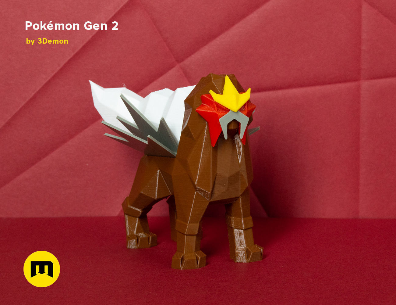 Pokemon Second Generation Low Poly 3D print model_13