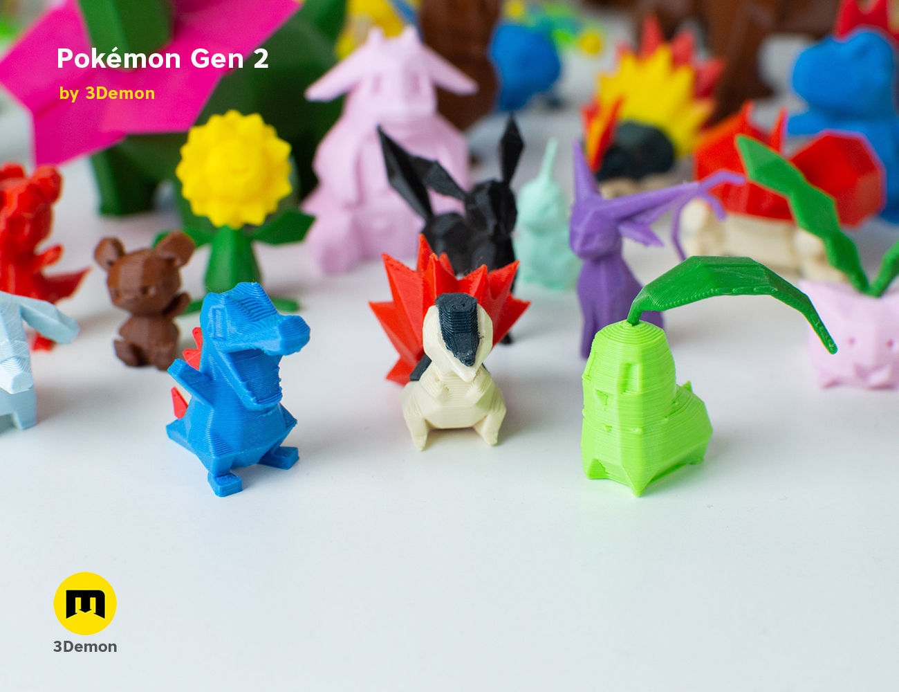 Pokemon Second Generation Low Poly 3D print model_56