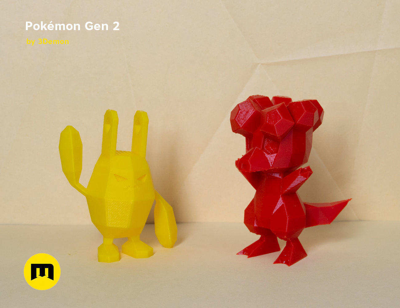 Pokemon Second Generation Low Poly 3D print model_45