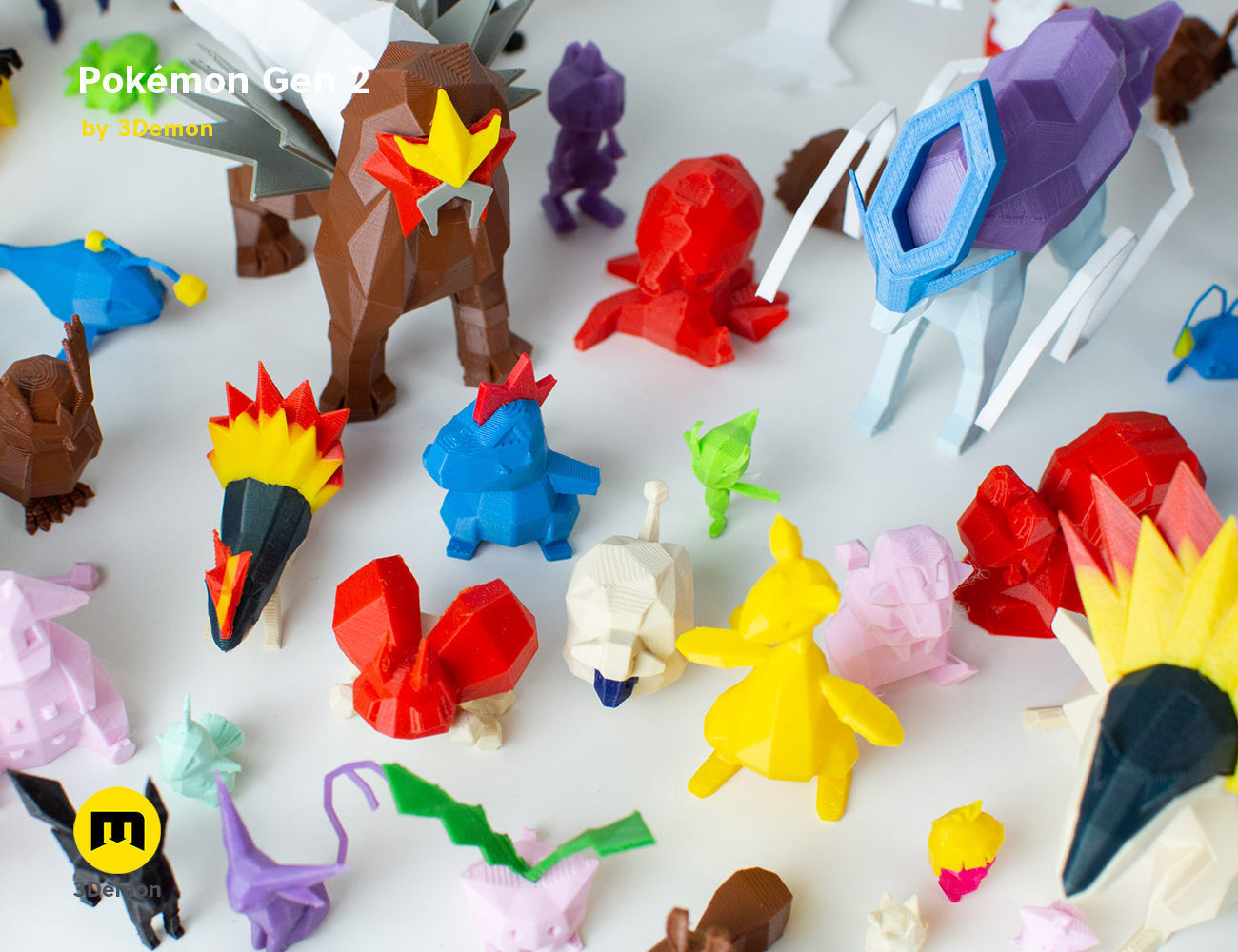 Pokemon Second Generation Low Poly 3D print model_69