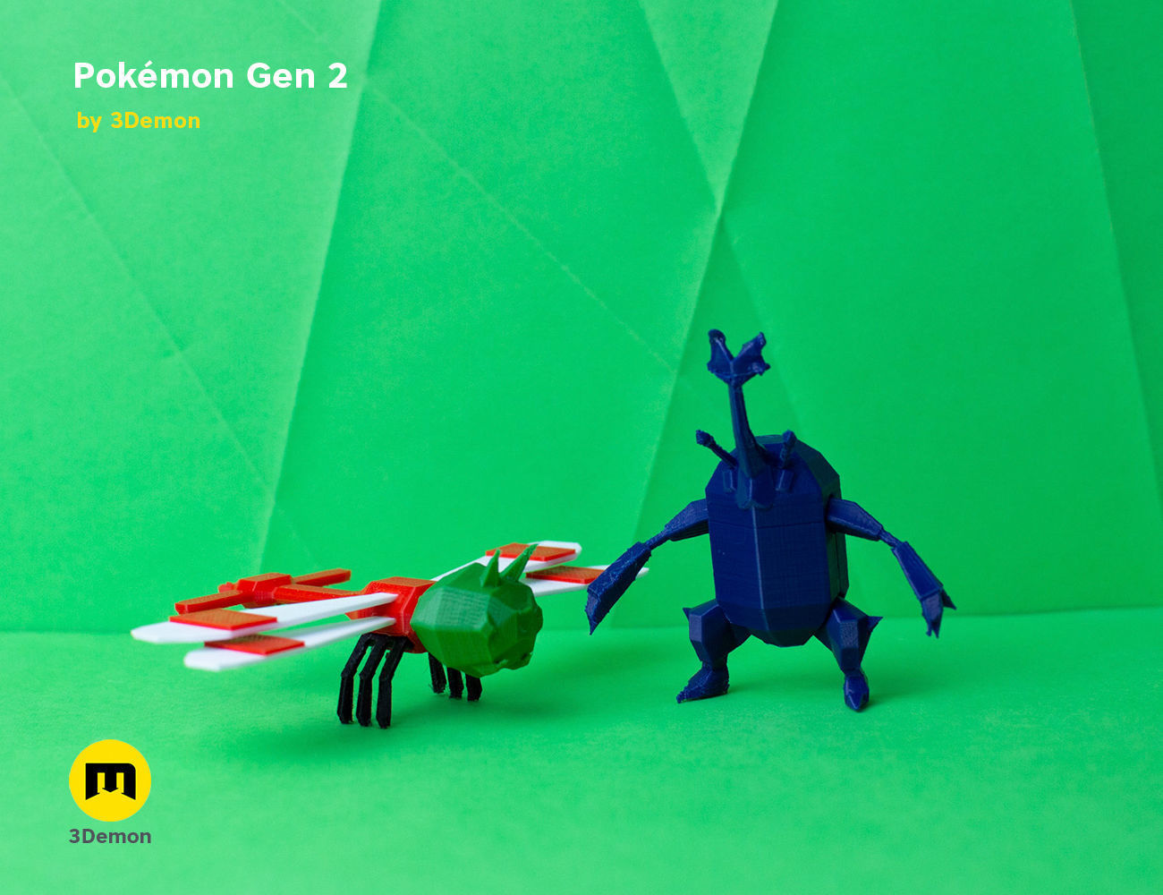 Pokemon Second Generation Low Poly 3D print model_91