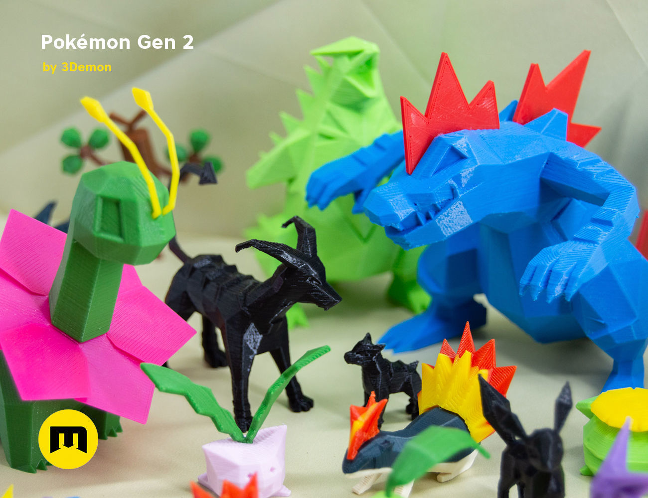 Pokemon Second Generation Low Poly 3D print model_36