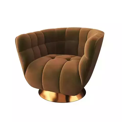 Colyer Tufted Velvet Swivel Barrel Chair 