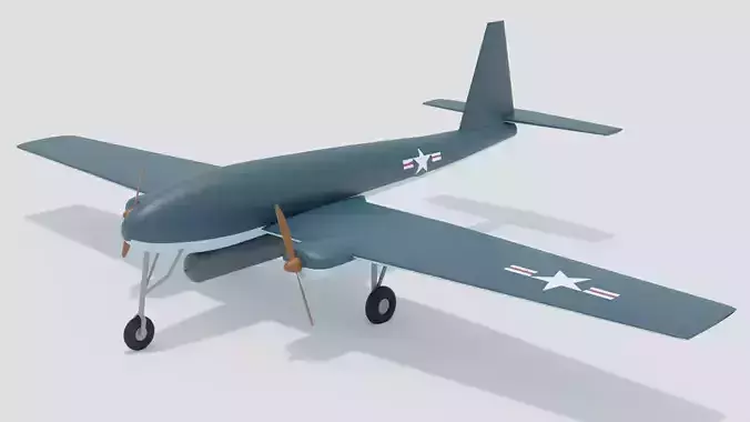Interstate TDR-1 Low-poly 3D model