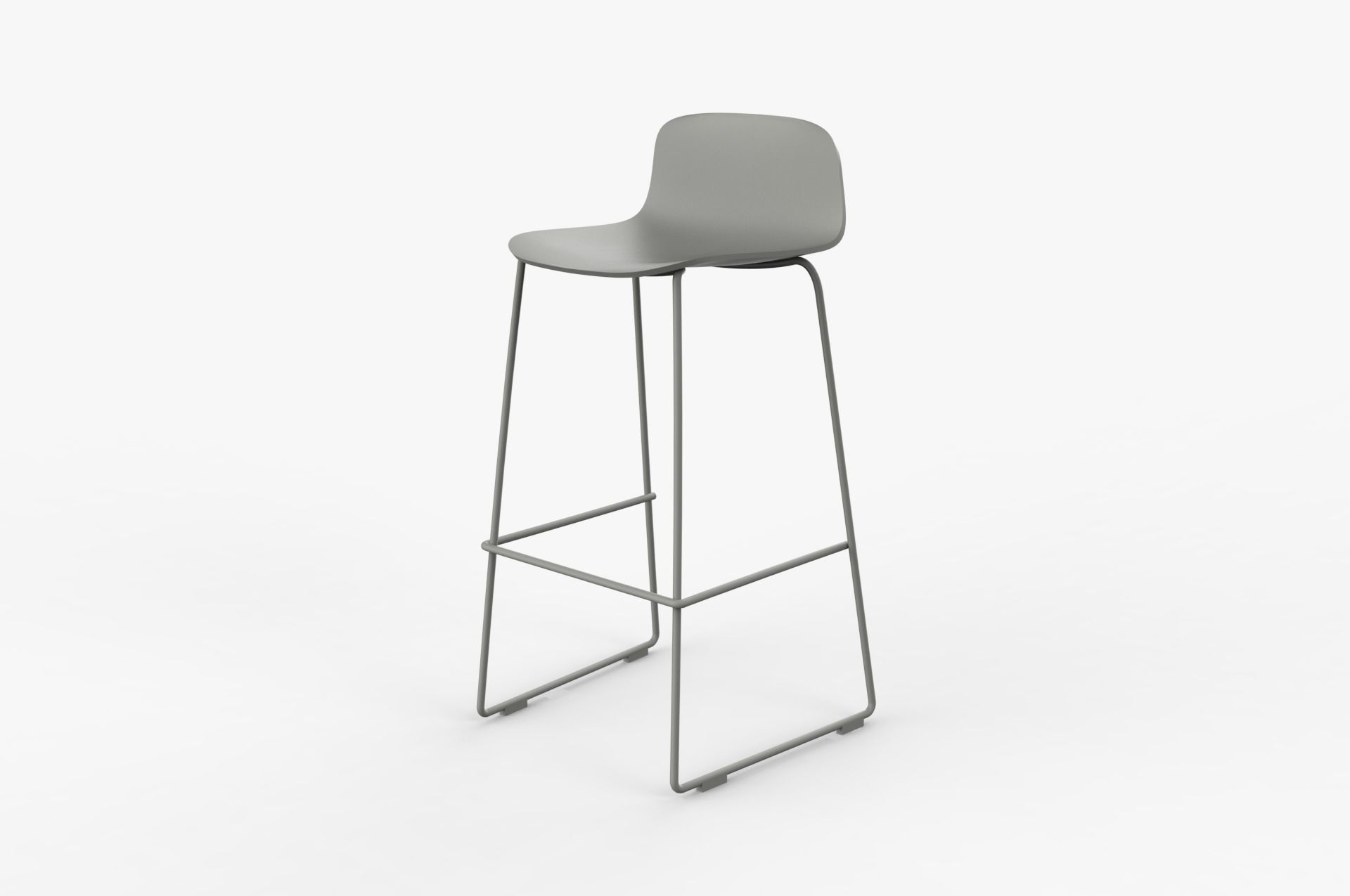 Stool Chair 3D model_1